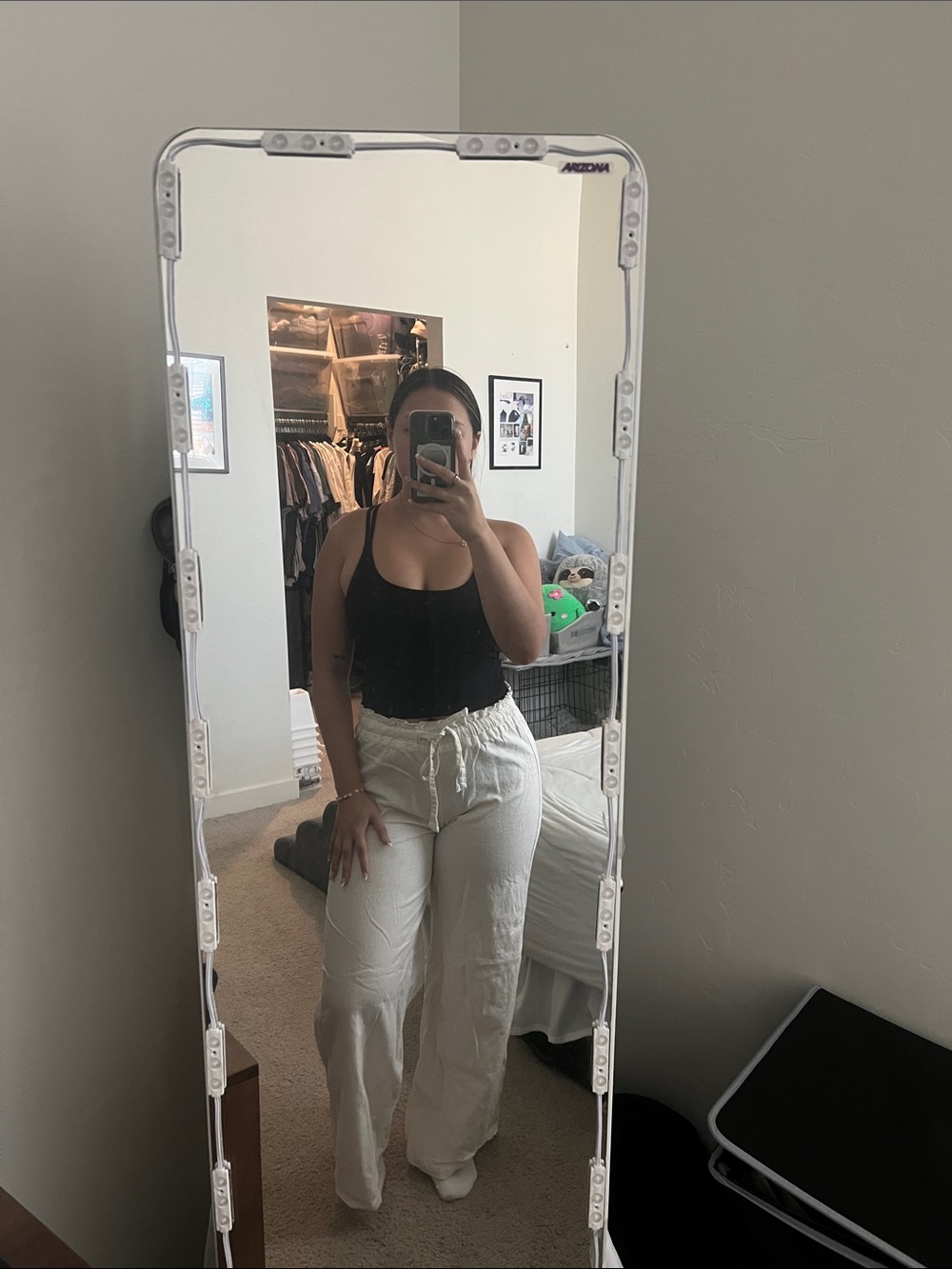 Vanilla Star Cream Drawstring Lounge Pants